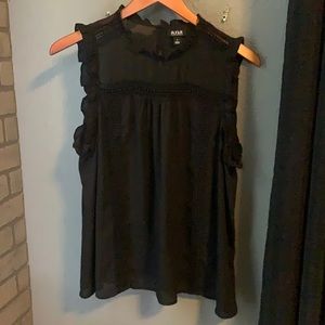 Black a.n.a. sleeveless blouse.